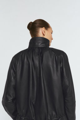 100% LEATHER JACKET ZW COLLECTION LIMITED EDITION - Zara фото 12