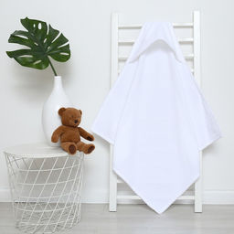 Полотенце уголок махровое Крошка Я 85х85 см, цвет белый, 100% хлопок, 320 г/м  фото 2