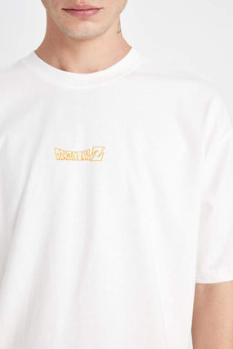 Широкая футболка с круглым вырезом и короткими рукавами Dragon Ball Oversize - Defacto фото 5