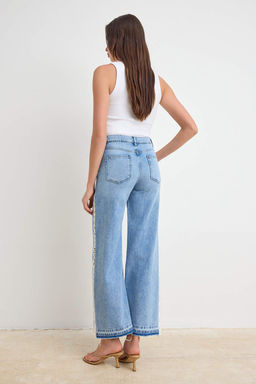 Mavi DOKUMLU Yuksek Bel %100 Pamuk Wide Leg Jeans TWOSS26JE00229 - Trendyolmilla фото 7