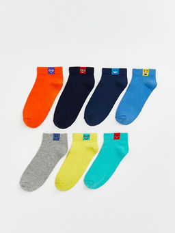 Desenli Erkek ?ocuk Patik ?orap 7li