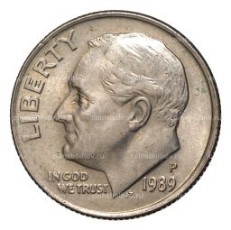 10 центов (1 дайм) 1989 года Р США