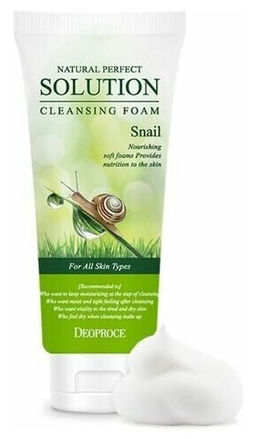 0% ОРГ.СБОР -170гр DEOPROCE Пенка для умывания с муцином улитки