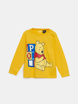 Bisiklet Yaka Winnie the Pooh Bask?l? Erkek ?ocuk Pijama Tak?m