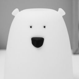 Фигурка светящаяся RISALUX «Антистресс мякиш мишка», LED-ночник, RGB, от батареек 3×ААА, 9×9×10.5 см