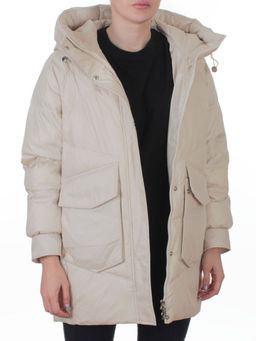 EB2819 LIGHT BEIGE Куртка зимняя женская (200 гр. холлофайбер)