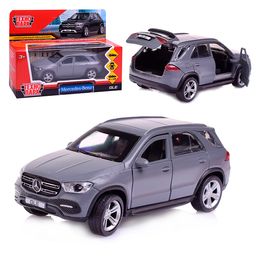 Машина металл Mercedes-Benz Gle 2018 матовый, 12 см, (откр. двер, багаж, серый) в коробке
