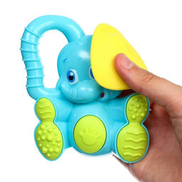 Погремушка - пищалка Слоник, с эластичными элементами, цвет МИКС, Крошка Я фото 2
