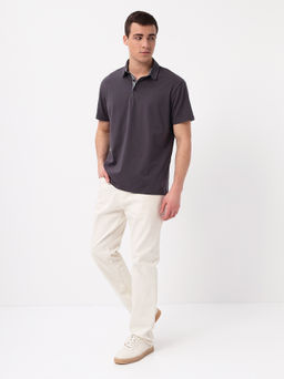 Джемпер мужской с воротником поло короткий рукав GREG G144-KO1246T-SAS5095 (серый) фото 5