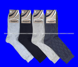 Цена за 10 пар. КАЛИНОВ носки мужские Смоленск светло-серые