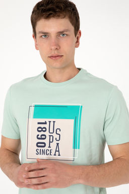 Erkek Regular Fit Bisiklet Yaka Su Ye_ili Ti__rt Sepette S_rpriz _ndirim - U.s. polo assn фото 2