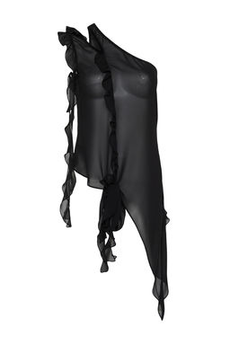 Siyah F?rf?rl? Dokuma Bluz TPRSS24BZ00022 - Trendyolmilla фото 8