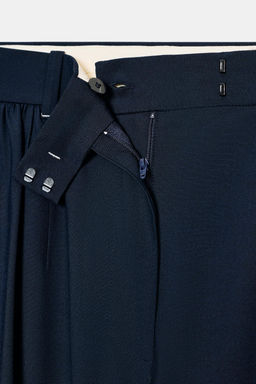 ZW COLLECTION PLEATED WIDE-LEG TROUSERS - Zara фото 7