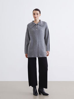 Polo Yaka Kad?n Triko Kazak