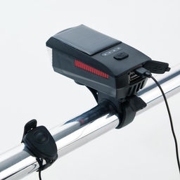 Фонарь велосипедный аккумуляторный, 5 Вт, 1800 mAh, 400 лм, солнечная батарея, с сигналом - Simaland фото 2