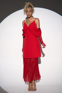 Кружевная юбка Пэрис (красный) - Эльза фото 14