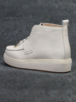 01-5172-3 BEIGE Ботинки женские демисезонные (натуральная кожа, байка)