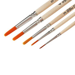 Цена за 2 шт. Набор кистей для рисования, синтетика, 5 штук: №: 1, 2, 3, 4, 5, Calligrata, круглые, деревянная ручка