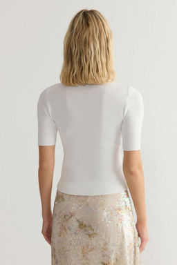 Trendyolmilla Siyah Cizgili Triko Bluz TWOAW23BZ00015 фото 16