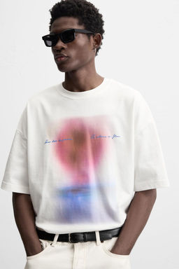 CONTRAST PRINTED T-SHIRT - Zara фото 5