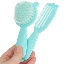 Расчёска детская, массажная щётка для волос в наборе «Мишка», бирюзовый