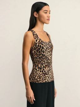 Базовый топ с широкими бретелями с принтом / Zarina  фото 4