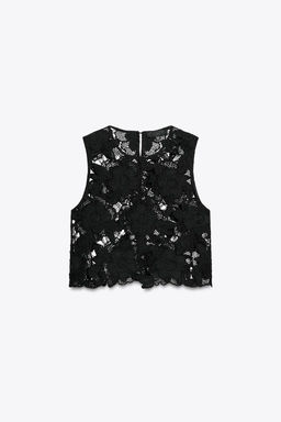 FLORAL CROCHET TOP - Zara фото 5