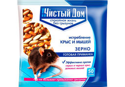 ТЭ Чистый дом Зерновая приманка от крыс и мышей 100 гр