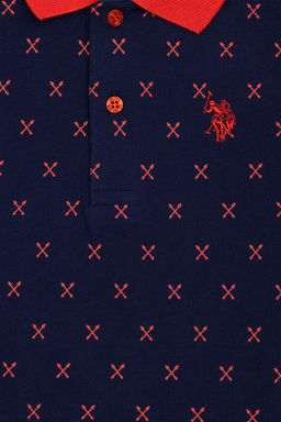 Темно-синяя футболка с воротником-поло для мальчика Неожиданная скидка в корзине - U.s. polo assn фото 3