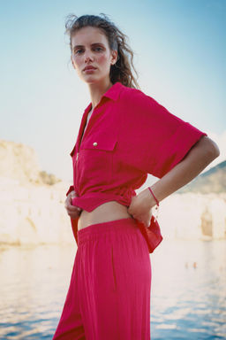 CAMISA SAFARI LAZADA / Fucsia - Zara фото 3