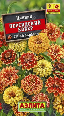 Цинния Персидский ковер, смесь сортов