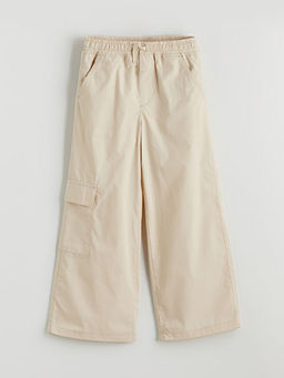 Beli Lastikli K?z ?ocuk Kargo Pantolon