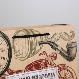 Пакет ламинированный Лучшему мужчине во всем мире, ML 21 х 25 х 8 см - Доступные радости фото 3