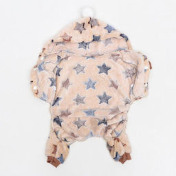 Комбинезон Звёзды с капюшоном, размер L (ДС 35 см, ОГ 45 см, ОШ 35 см), бежевый - Simaland фото 26