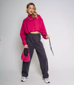 Свитшот #БШ1629, фуксия - Dommod фото 5