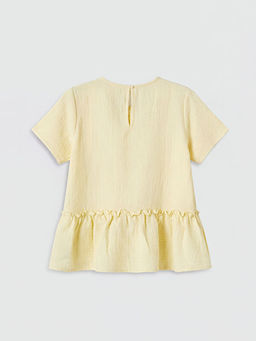 Bisiklet Yaka F?rf?rl? K?z ?ocuk M?slin Bluz