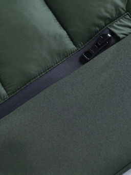 Куртка женская гибридная стёганая с капюшоном с графеновой подкладкой цвета хаки 9630_1Kh