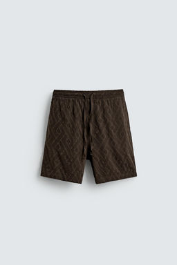 BERMUDA JACQUARD GEOM?TRICO / Marr?n - Zara фото 6