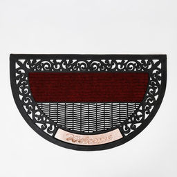 Коврик придверный Доляна Welcome, полукруглый, узор, 50×80 см, МИКС