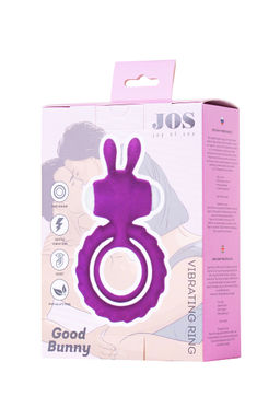 Эрекционное кольцо на пенис JOS GOOD BUNNY, силикон, фиолетовый, 9 см  фото 6
