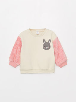 Bisiklet Yaka K?z Bebek Sweatshirt