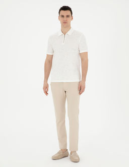 Ekru Slim Fit Ti__rt