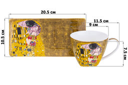 Набор 2 чашек 250 мл с блюдцами для десерта 20,5*10,5*2 см Поцелуй NEW BONE CHINA - Elan gallery фото 2