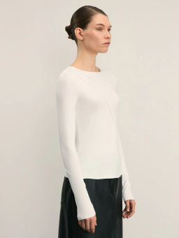 Лонгслив из вискозы с абстрактным рисунком / Zarina фото 4