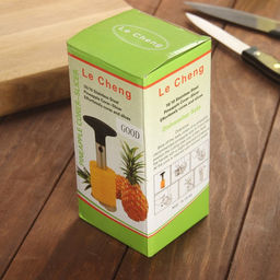 Нож фигурный для ананаса/нарезки фруктов, 9×25 см, чёрный