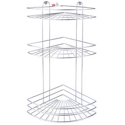 _Полка угловая 3-х секционная (23*23*58,5см) хром, арт. АМ 11С, АЛТ11С - Полимербыт фото 2