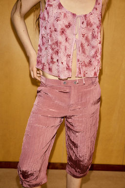 TOP TUL LENTEJUELAS LAZOS / Rosas - Zara фото 3