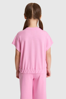 K_z _ocuk Pembe Bisiklet Yaka Ti__rt