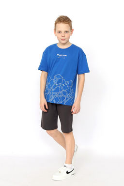 CRB wear/ CSJB 90248-42-404 Комплект для мальчика (футболка, шорты),синий/Ex.Cherubino