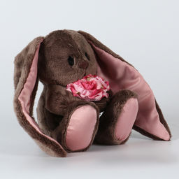 Мягкая игрушка «Li с розовыми цветами», заяц, 25 см